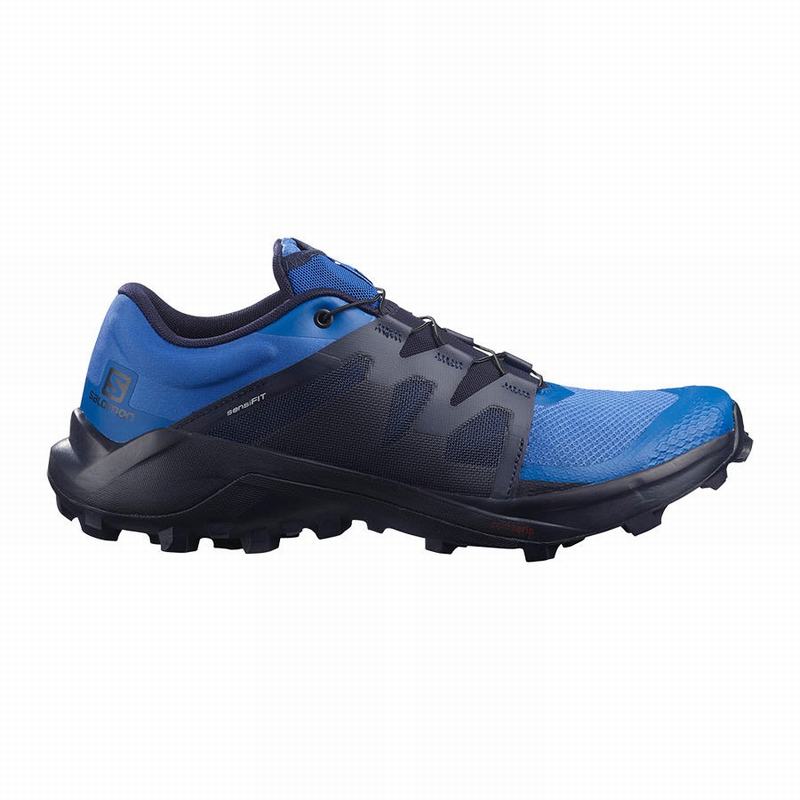 Salomon Israel WILDCROSS - Mens Trail Running Shoes - Blue (ZEBX-24905)